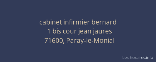 cabinet infirmier bernard