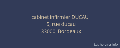 cabinet infirmier DUCAU
