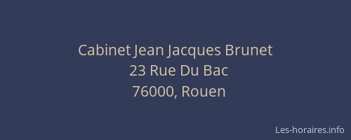 Cabinet Jean Jacques Brunet