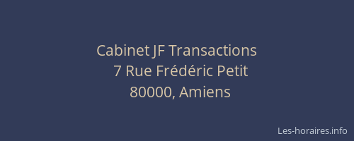 Cabinet JF Transactions