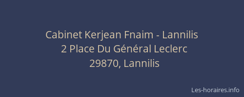 Cabinet Kerjean Fnaim - Lannilis