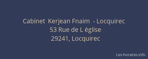 Cabinet  Kerjean Fnaim  - Locquirec