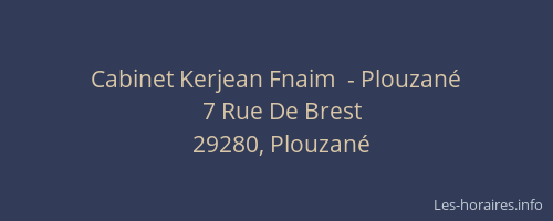 Cabinet Kerjean Fnaim  - Plouzan&eacute;