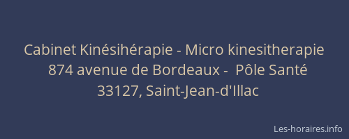 Cabinet Kin&eacute;sih&eacute;rapie - Micro kinesitherapie