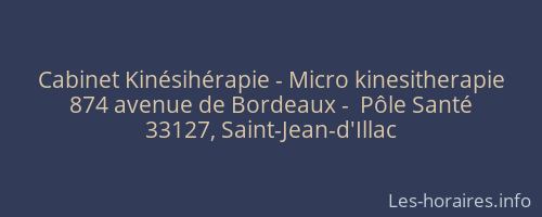 Cabinet Kinésihérapie - Micro kinesitherapie