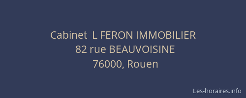 Cabinet  L FERON IMMOBILIER