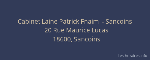 Cabinet Laine Patrick Fnaim  - Sancoins