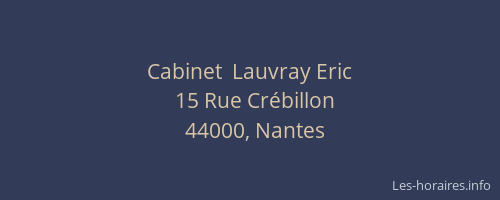 Cabinet  Lauvray Eric