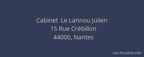 Cabinet  Le Lannou Julien