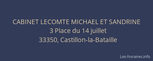 CABINET LECOMTE MICHAEL ET SANDRINE