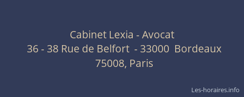 Cabinet Lexia - Avocat