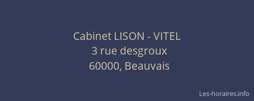 Cabinet LISON - VITEL