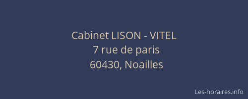 Cabinet LISON - VITEL