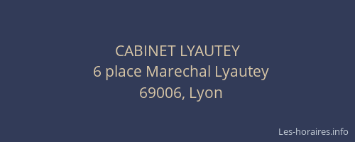 CABINET LYAUTEY