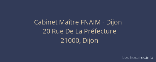 Cabinet Maître FNAIM - Dijon