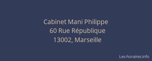 Cabinet Mani Philippe