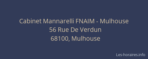 Cabinet Mannarelli FNAIM - Mulhouse