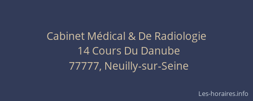 Cabinet Médical & De Radiologie
