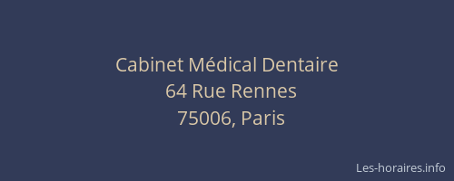 Cabinet Médical Dentaire