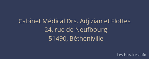 Cabinet Médical Drs. Adjizian et Flottes