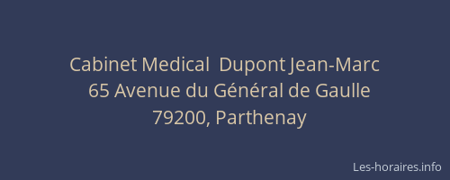 Cabinet Medical  Dupont Jean-Marc