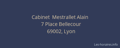 Cabinet  Mestrallet Alain