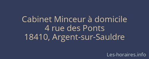 Cabinet Minceur à domicile