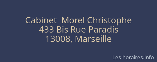 Cabinet  Morel Christophe