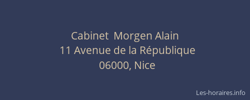 Cabinet  Morgen Alain