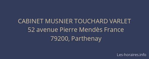 CABINET MUSNIER TOUCHARD VARLET