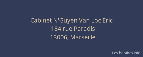 Cabinet N'Guyen Van Loc Eric