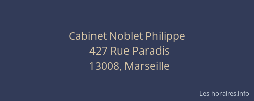 Cabinet Noblet Philippe