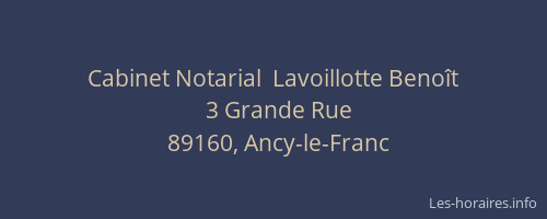 Cabinet Notarial  Lavoillotte Beno&icirc;t