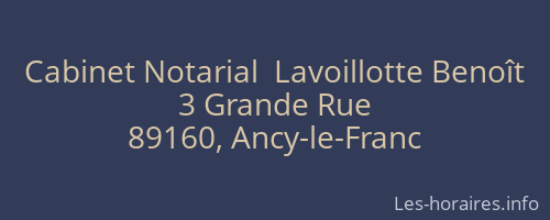 Cabinet Notarial  Lavoillotte Benoît