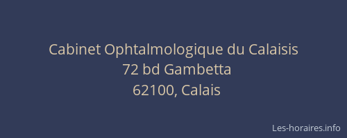 Cabinet Ophtalmologique du Calaisis
