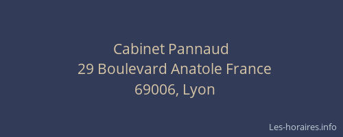 Cabinet Pannaud