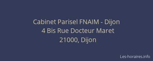 Cabinet Parisel FNAIM - Dijon