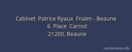 Cabinet  Patrice Ryaux  Fnaim - Beaune