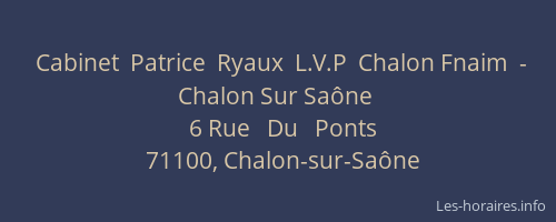 Cabinet  Patrice  Ryaux  L.V.P  Chalon Fnaim  - Chalon Sur Saône