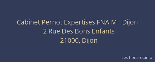 Cabinet Pernot Expertises FNAIM - Dijon