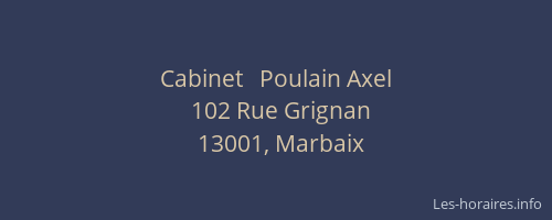 Cabinet   Poulain Axel