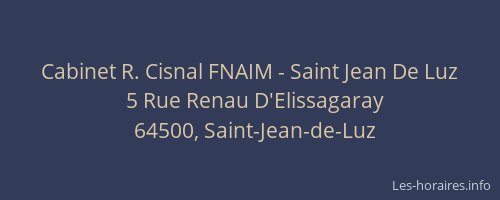 Cabinet R. Cisnal FNAIM - Saint Jean De Luz