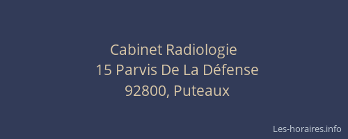 Cabinet Radiologie