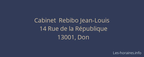 Cabinet  Rebibo Jean-Louis