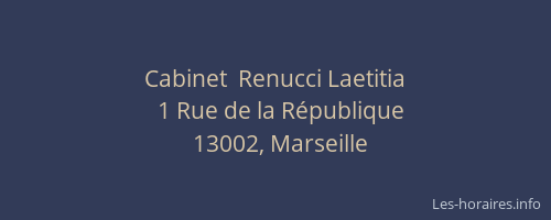 Cabinet  Renucci Laetitia