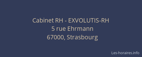Cabinet RH - EXVOLUTIS-RH