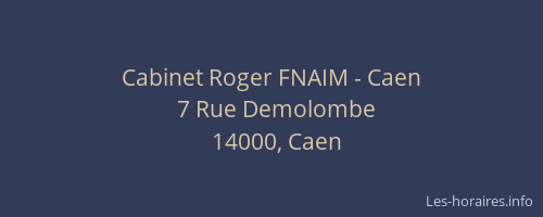 Cabinet Roger FNAIM - Caen