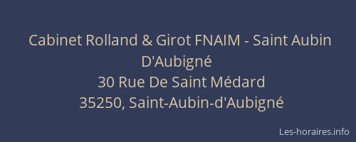 Cabinet Rolland & Girot FNAIM - Saint Aubin D'Aubigné
