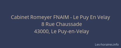 Cabinet Romeyer FNAIM - Le Puy En Velay