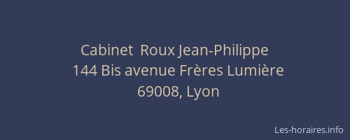 Cabinet  Roux Jean-Philippe